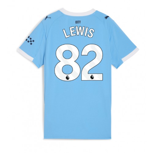 Manchester City Rico Lewis #82 Replika Hemmatröja Damer 2025-26 Kortärmad Manchester City Rico Lewis #82 Replika Hemmatröja Damer 2025-26 Kortärmad